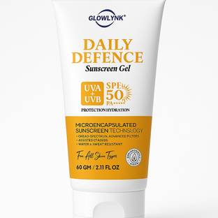 GLOWLYNK Sunscreen - SPF 50 PA++++ Daily Defence Sunscreen Gel Protection Hydration
