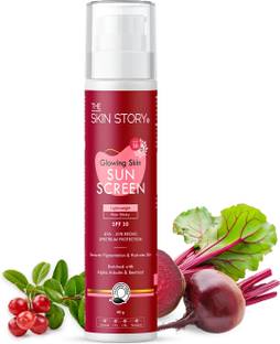 The Skin Story Sunscreen - SPF 50 PA++ Glowing Skin Sunscreen SPF 30 PA++, UVA & UVB Rays Protection, Anti Pigmentation