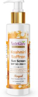 NutriGlow Sunscreen - SPF 50 PA+++ Luxury Skincare Kashmiri Saffron Sun Screen SPF 50 | PA+++