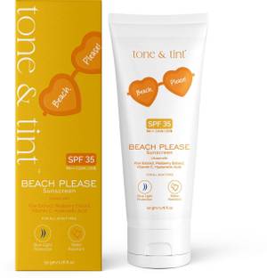 Tone & Tint Sunscreen - SPF 35 PA+++ Beach Please Sunscreen 50 GM | SPF 35, PA+++, UVA, UVB | Light Weight On Skin