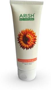 ARISH BIO-NATURAL Sunscreen - SPF 60 PA+++ Gel | UVA-UVB Protection | Anti-Tan, Non-Greasy Formula