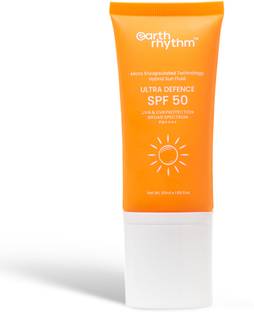 Earth Rhythm Sunscreen - SPF SPF 50 Tube PA++++ Ultra Defence Hybrid Sunscreen SPF 50 PA++++, Zero White Cast, Non Sticky