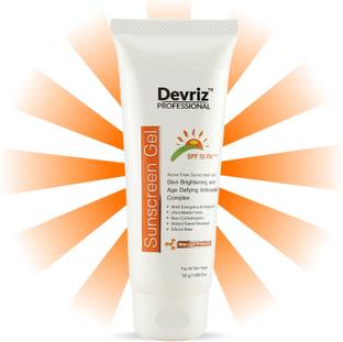 DEVRIZ PROFESSIONAL Sunscreen - SPF 3 PA+++ SPF 50 Trending Sunscreen Gel for women & Men(50ML).