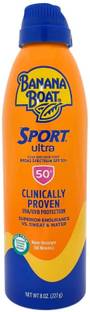Banana Boat Sunscreen - SPF 50 PA++ Sport Ultra Clear Spray Broad Spectrum Sunscreen SPF 50,227GM