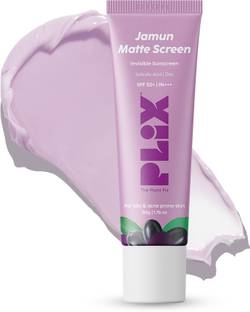 The Plant Fix Plix Sunscreen - SPF 50 PA+++ Jamun Mattifying Lightweight Sunscreen for Acne Reduction & Hydration