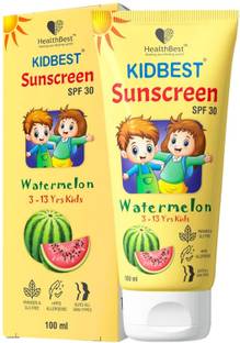 HealthBest Sunscreen - SPF 50 PA+++ Paraben, SLS free | Watermelon Flavor | 100ml
