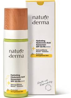 Nature Derma Sunscreen - SPF 50 PA++++ Hyaluronic Acid Sunscreen SPF 50 PA++++ with Natural Biome-Boost™ Solution