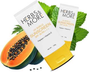 HERBS & MORE Sunscreen - SPF 50 PA+++ HEARBS & MORE SUN SCREEN PACK OF 2