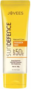 JOVEES Sunscreen - SPF 50 PA+++ Sun Defence Cream SPF 50 Sunscreen| For All Skin Type | UVA & UVB Protection