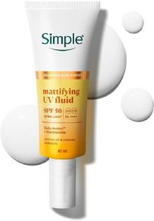 Simple Sunscreen - SPF 50 PA++++ UV Fluid SPF 50 PA++++ with Niacinamide Sunscreen for oily & sensitive skin 40ml