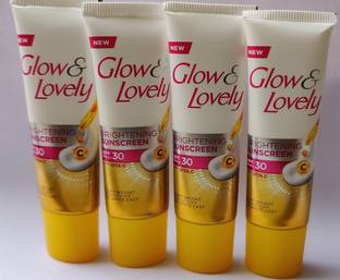 Glow & Lovely Sunscreen - SPF 50 PA+++ BRIGHTENING SUNSCREEN WITH VITA C 15grem X 4N