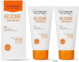 Actiwow Sunscreen - SPF 50 Helocare SPF 50 Sunscreen with Lightweight Moisture 2Pcs