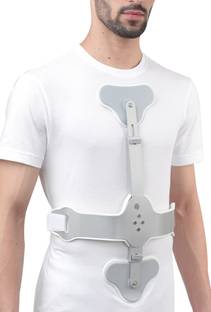 TYNOR Ash Brace (Hyper Extension Brace), Silver, Short, 1 Set Back / Lumbar Support