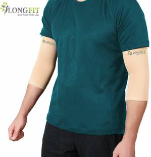 longfit Elbow Support (Compression,Pain Relief) Gym,Badminton,Cricket, Pack of 2 Elbow Support
