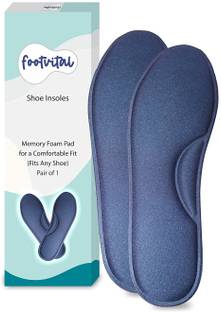 Foot Vital Memory Foam Shoe Insoles Comfortable Insoles Supports Heel & Arch (Pack of 1) Insole
