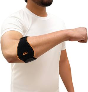 TYNOR Tennis/Golfer'S Elbow Support Pro, Black & Orange, Universal, 1 Unit Elbow Support
