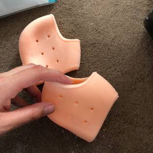Wishland 1 Pair Silicone Gel Heel Socks for Dry Cracked Heels Repairs Dead Skin Unisex Heel Support