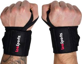 Leosportz (1pair) Wrist Strap Weight Lifting Crossfit Powerlifting Bodybuilding Breathable Wrist Support