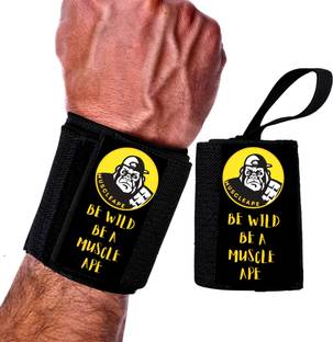 Muslceape Wrist Support For Gym, Powerlifting and All Stregth Sports|20X3 inch|Thumb Loop| Wrist Support
