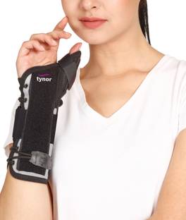 TYNOR Wrist Splint with Thumb, Black, Small, 1 Unit Wrist Support