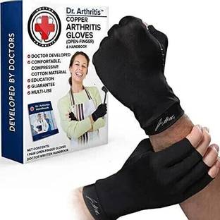 Dr. Arthritis Dr. Developed Copper Arthritis Gloves/Compression Gloves & DOCTOR WRITTEN HANDBOOK Hand Support