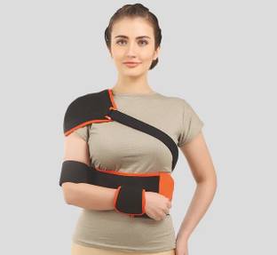 FLAMINGO Elastic Shoulder Immobilizer-Chest Strap, Foam Padding, Adjustable Compression Shoulder Support