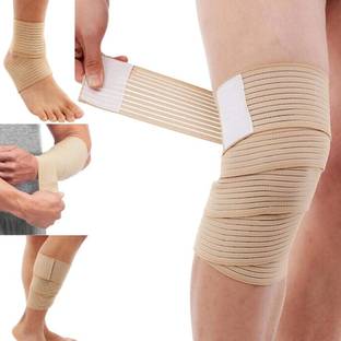 FITPUT 2PCS Extra Long Elastic Knee Wrap Compression Bandage Brace Support for Legs Knee Support