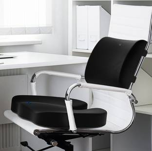 CURASIA Seat Cushion and Lumbar Support Pillow for Office Chair, Memory Foam Back / Lumbar Support