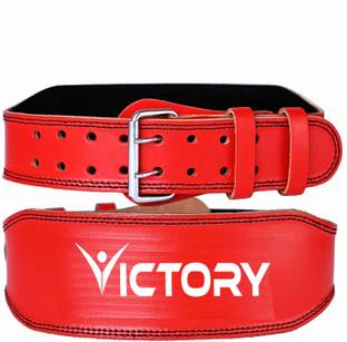 VICTORY Genuine Leather Weight Lifting Gym Belt Back Support Power Lifting Belt Weight Lifting Belt