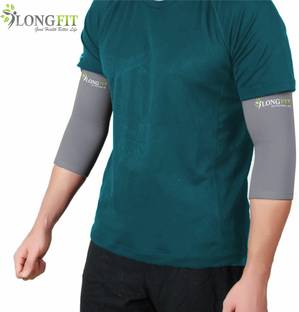 longfit Elbow Support (Compression,Pain Relief) Gym,Badminton,Cricket, Pack of 2 Elbow Support