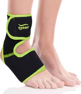 TYNOR Ankle Support (Neo), Black & Green, Universal, 1 Unit Ankle Support
