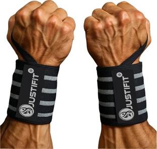 JUSTIFIT Professional Wrist Band Strap for gym fitness support weight lifting-1 Pair Wrist Support