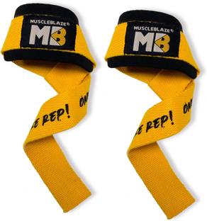 MUSCLEBLAZE Weight Lifting Strap (One More Rep), Wrist Supporter for Gym, One Pair Supporter