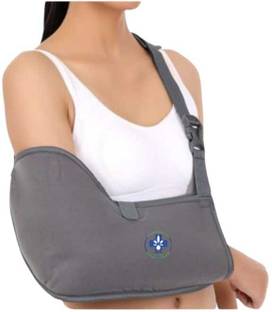 BRIJJ HELTH CARE Arm Supporter Arm Sling Pouch Belt, Arm Immobilizer Brace, Grey Hand Support