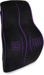 Wakefit Memory Foam Back Support Chair Cushion (Black) Back / Lumbar Support