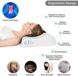 Faltomin Contour Memory Foam ,Orthopedic for Neck Pain Cervical Pillow