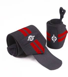 NIVIA Weight Lifting , with Thumb Loop Strap for Gym (Red/Black) Wrist Support