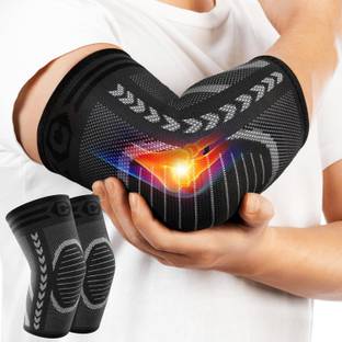 Leosportz (pack of 2) Elbow Brace Compression Support Tendonitis, Tennis Elbow Elbow Support