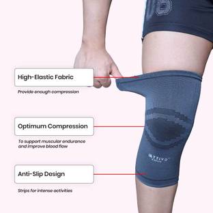 Attivo Unisex Breathable Knee Cap (Pair) for Knee Joint Pain, Gym, Running, Exercise Knee Support