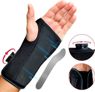 AGEasy Adjustable Dial Easy-Twist Wrist Brace for Pain Reduction Left Hand Support