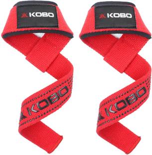 KOBO Power Gym Training Padded Straps Weight Lifting Hand Bar Belts Gloves Hooks Wrap Wrist Support