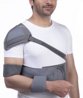 TYNOR Elastic Shoulder Immobiliser, Grey, Large, 1 Unit Shoulder Support