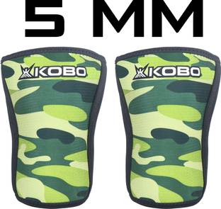 KOBO 5 mm Knee Sleeves For Power Weight Lifting Knee Support