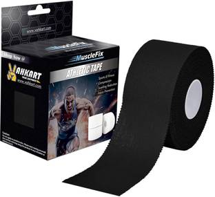 MuscleFix Athletic Tape for Ankle, Wrist & Joint Protection (5 cm * 13.7 m, BlacK) Knee Support