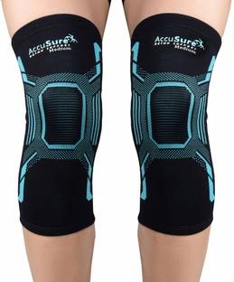 AccuSure Orthopedic Pain Relief Knee Support Cap Brace Pair Gym, Running For Men & Women Knee Support