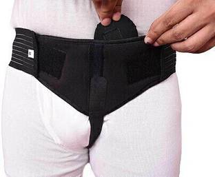 fact-care SINGE SIDE BLACK HERNIA BELT ONE TRUSS PAD SUPPORT Back / Lumbar Support
