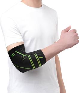 TYNOR Elbow Support Air Pro, Black & Green, XL, 1 Unit Elbow Support