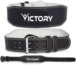 VICTORY Genuine Leather Weight Lifting Gym Belt Back Support Power Lifting Belt Back / Lumbar Support