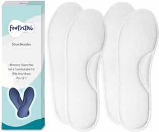 Foot Vital Memory Foam Shoe Insoles Comfortable Insoles Supports Heel & Arch (Pack of 2) Insole