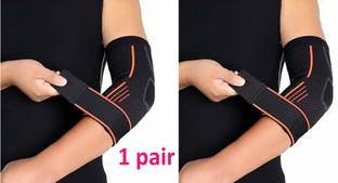 Leosportz (1pair) Adjustable Elbow Brace with Strap for Elbow Compression Sleeves Elbow Support
